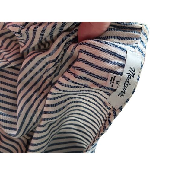 Madewell Novel Tie Front striped blouse Medium - Picture 4 of 4